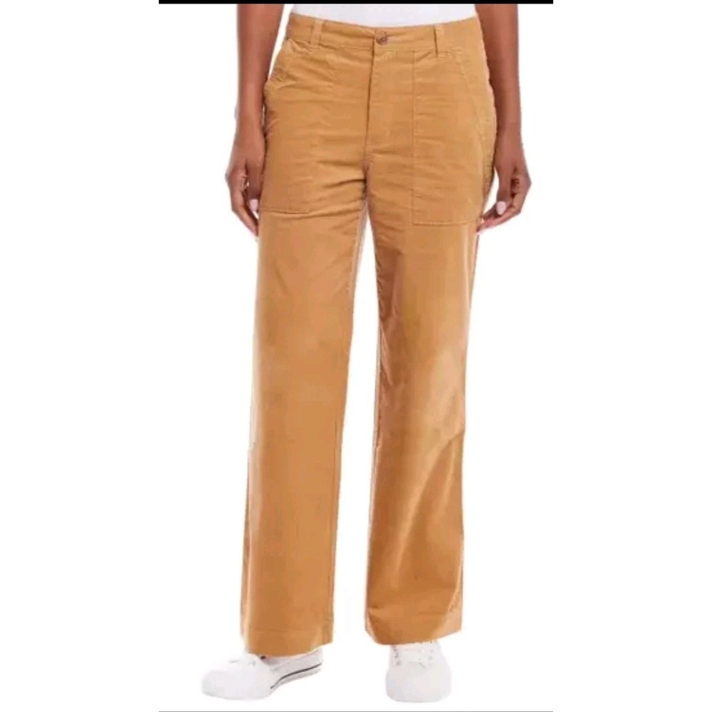 Weatherproof Vintage Women's Pants Corduroy Wide-Leg Stretch Pockets/Tan/ Size 6